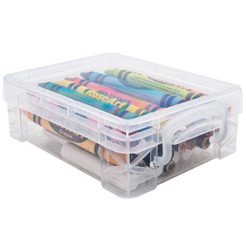 Super Stacker Advantus Super Stacker Crayon Box, Plastic, 4.75 x 3.5 x 1.6, Clear - Image 2